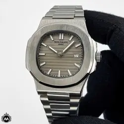 ساعت مردانه پتک فیلیپ ناتیلوس صفحه طوسی 90617 Patek Philippe Nautilus - فروشگاه ساعت میراکو