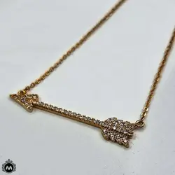 گردنبند زنانه طرح تیر رزگلد 6898 - فروشگاه ساعت میراکو