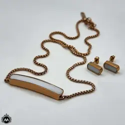 نیمست زنانه رزگلد پلاک سرامیکی 9071 - فروشگاه ساعت میراکو