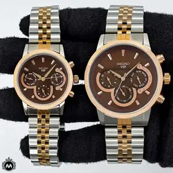 ساعت مردانه زنانه سیکو بند فلزی صفحه کافی Seiko VIP 21014GL - فروشگاه ساعت میراکو | خرید و قیمت انواع ساعت مچی سوپر کپی و اصلی