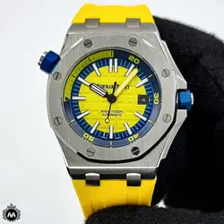 ساعت مچی ای پی مردانه اتوماتیک بند رابر زرد Audemars Piguet OFFSHORE OS6436 - فروشگاه ساعت میراکو | خرید و قیمت انواع ساعت مچی سوپر کپی و اصلی