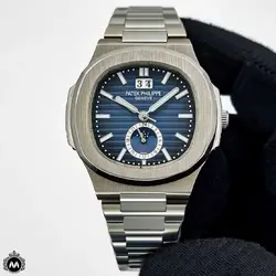ساعت مردانه پتک فیلیپ ناتیلوس صفحه سورمه ای دو تقویمه 1124 Patek Philippe Nautilus - فروشگاه ساعت میراکو | خرید و قیمت انواع ساعت مچی سوپر کپی و اصلی