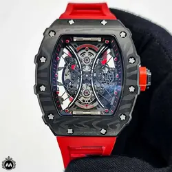ساعت ریچارد میل مردانه بند رابر قرمز اتوماتیک Richard Mille RM893G - فروشگاه ساعت میراکو | خرید و قیمت انواع ساعت مچی سوپر کپی و اصلی