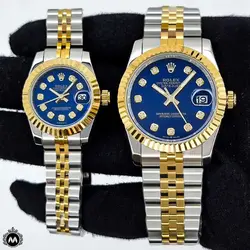 ساعت رولکس دیت جاست دورنگ صفحه آبی Rolex Datejust RXS308 - فروشگاه ساعت میراکو | خرید و قیمت انواع ساعت مچی سوپر کپی و اصلی