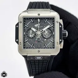 ساعت هابلوت مردانه مربعی نقره ای Hublot Square Bang HS867G - فروشگاه ساعت میراکو | خرید و قیمت انواع ساعت مچی سوپر کپی و اصلی