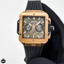 ساعت هابلوت مردانه مربعی رزگلد Hublot Square Bang HS890G - فروشگاه ساعت میراکو | خرید و قیمت انواع ساعت مچی سوپر کپی و اصلی