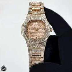 ساعت مچی پتک فیلیپ ناتیلوس فول نگین رزگلد Patek Philippe Nautilus P3003G - فروشگاه ساعت میراکو | خرید و قیمت انواع ساعت مچی سوپر کپی و اصلی