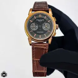 ساعت پتک فیلیپ مردانه بند چرمی سه موتوره Patek Philippe P3540G - فروشگاه ساعت میراکو | خرید و قیمت انواع ساعت مچی سوپر کپی و اصلی