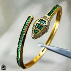 دستبند و انگشتر بولگاری ماری طلایی 5227 - فروشگاه ساعت میراکو