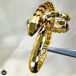 ست دستبند و انگشتر بولگاری طلایی 5228 - فروشگاه ساعت میراکو