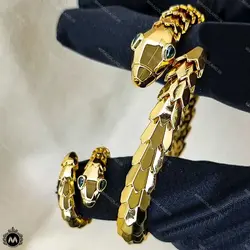 ست دستبند و انگشتر بولگاری طلایی 5228 - فروشگاه ساعت میراکو