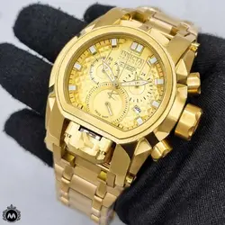 ساعت مچی مردانه اینویکتا زئوس طلایی صفحه طلایی Invicta Zeus N8890 - فروشگاه ساعت میراکو