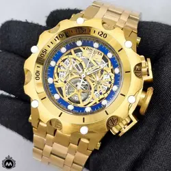 ساعت مچی مردانه اینویکتا هیبرید طلایی صفحه آبی Invicta Hybrid N2960 - فروشگاه ساعت میراکو