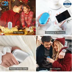 پاوربانک و گرم کن دستی  مدل Pebble hand warmer HYS02