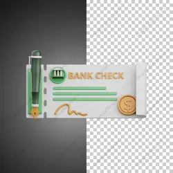 آیکون سه بعدی چک - خدمات گرافیکی