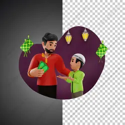 آیکون سه بعدی عیدی دادن به مناسبت عید فطر و ماه رمضان - خدمات گرافیکی