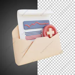 آیکون سه بعدی جواب آزمایشگاهی پزشکی - خدمات گرافیکی