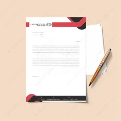 سربرگ لایه باز اداری قرمز رنگ - خدمات گرافیکی