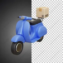 آیکون سه بعدی پیک موتوری - خدمات گرافیکی