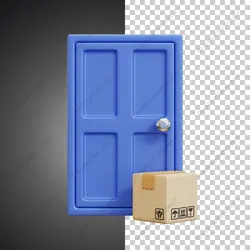 آیکون سه بعدی تحویل بسته درب منزل - خدمات گرافیکی
