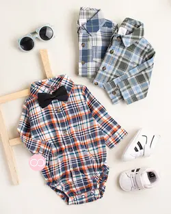 بادی پیراهنی چهارخونه درشت carter’sکد s000580