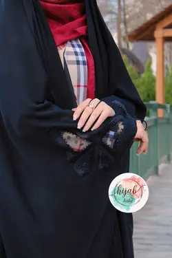 چادر عبا گلدوزی پروانه تور