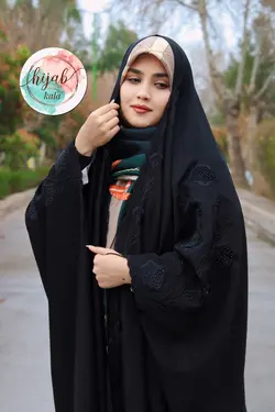 چادر عبا گلدوزی شیپوری مخمل
