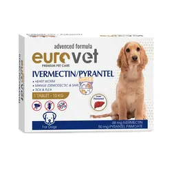 قرص ضد کک و کنه و ضدانگل (آیورمکتین) سگ یوروپت europet Ivermectin