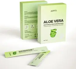 ماسک هیدروژلی ساشه‌ای آلوئه‌ورا بسته ۱۲ عددی