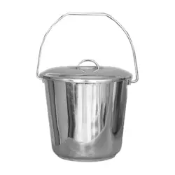 سطل استیل درب دار آزمایشگاهی