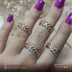 انگشتر طرح گندم ژوپینگ - کد XGH1117