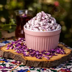 نقل ابریشمی گل محمدی - نقل و حلوای علیزاده