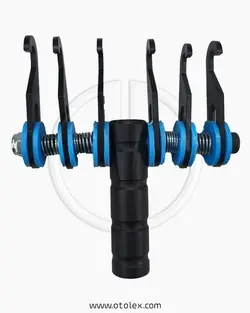 چنگک صافکاری فولاد با آبکاری کربن مدل Rake-K5