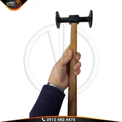 چکش افغانی صافکاری یک سر آج دار درشت و یک سر گرد تخت