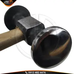 چکش افغانی صافکاری یک سر آج دار درشت و یک سر گرد تخت