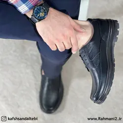 کفش طبی مردانه چرم طبیعی مدل دیپلمات بندی