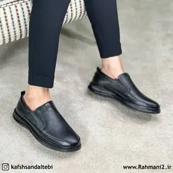 کفش طبی مردانه چرم طبیعی مدل آرتان