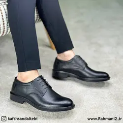 کفش طبی مردانه چرم طبیعی مدل رویال بندی