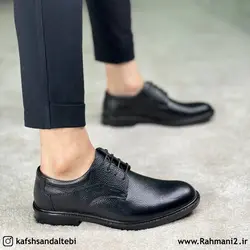 کفش طبی مردانه چرم طبیعی مدل رویال بندی