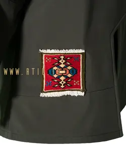 مانتو سنتی با جیب طرح گلیم دست دوز