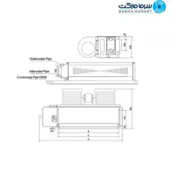 فن کویل سقفی توکار 400 هایسنس مدل HFP-68WA/C12Z03