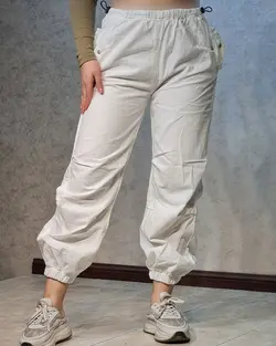 شلوار اسلش زنانه سفید لینن — AmirVIP