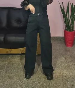 خرید شلوار بگ ذغالی دخترانه جین