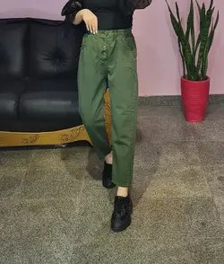 خرید شلوار مام استایل سبز زیبا و ترند