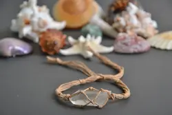 دستبند راف کوارتز مکرومه بافی - آسمون | فروشگاه سنگ و جواهرات