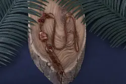 گردنبند راف اونتورین پرتقالی مکرومه بافی شده به همراه مهره های عقیق قرمز - آسمون | فروشگاه سنگ و جواهرات