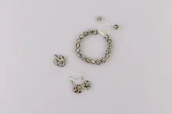 نیم ست سنگی جاسپر دالماتیان دستبند-گوشواره-گردنبند (SS.14) - آسمون | فروشگاه سنگ و جواهرات