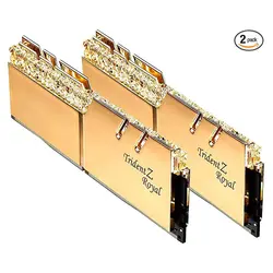 خرید قیمت رم دسکتاپ DDR4 جی اسکیل سری Trident Z Royal RGB GOLD دو کاناله 3200 مگاهرتز CL16 ظرفیت 32 گیگابایت - آترا کامپیوتر