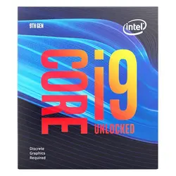 خرید قیمت پردازنده مرکزی اینتل مدل Core i9-9900 سری Coffee Lake هشت هسته ای سرعت 5.0 گیگاهرتز سوکت LGA 1151 توان مصرفی 65 وات با پردازنده ی گرافیکی Intel UHD Graphics 630 - آترا کامپیوتر