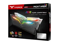 خرید قیمت رم دسکتاپ DDR4 تیم گروپ سری NIGHT HAWK RGB دو کاناله 3200 مگاهرتز CL16 ظرفیت 16 گیگابایت - آترا کامپیوتر